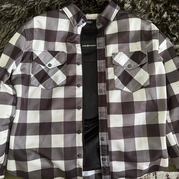 NWOT Road Armor Air Rider Mesh Armored Shirt SZ LARGE BLACK AND WHITE - Picture 8 of 14